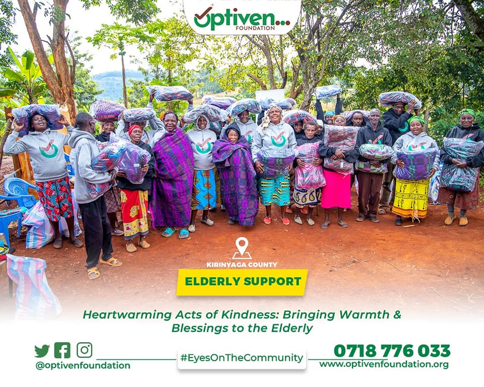 Optiven Foundation Spreads Love and Blessings to Elderly Citizens of Kirinyaga & Nyeri County