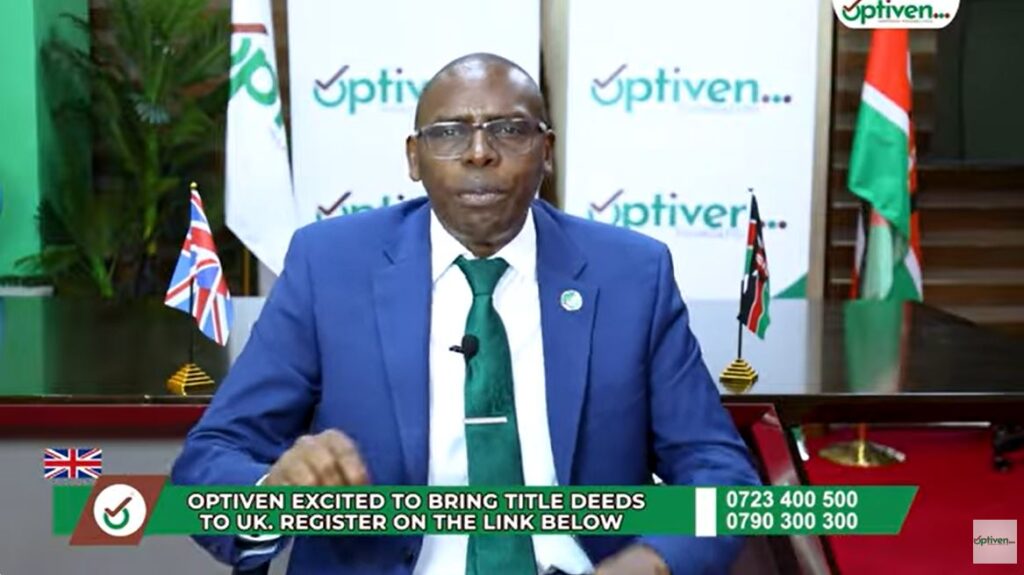 Optiven CEO, George Wachiuri, has embarked on a significant tour of the United Kingdom to meet with the company's investors and personally issue them with their title deeds.