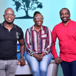 L-R – Kester Muhanji, Managing Director at Aquila East Africa and Board Members Anne Ngatia and Bonny L'souza at their Kampala offices recently